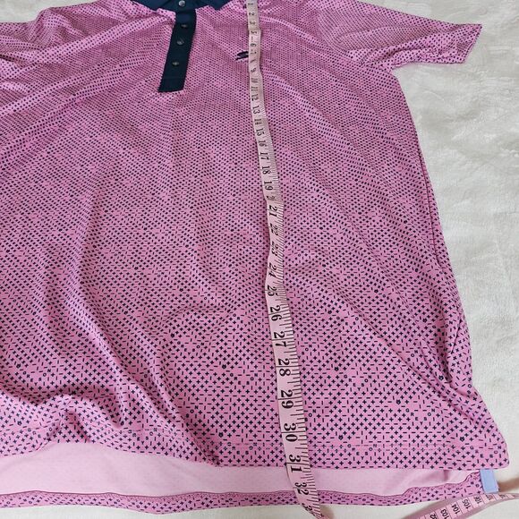 GREYSON Men's XL Plus Or Minus Polo Shirt Wild Rose Pink Golf Performance NWT - Picture 11 of 12